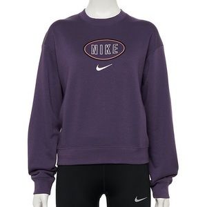 Nike - Womens - XXL - Varsity French Terry Crewneck Sweatshirt - NWT - Purple